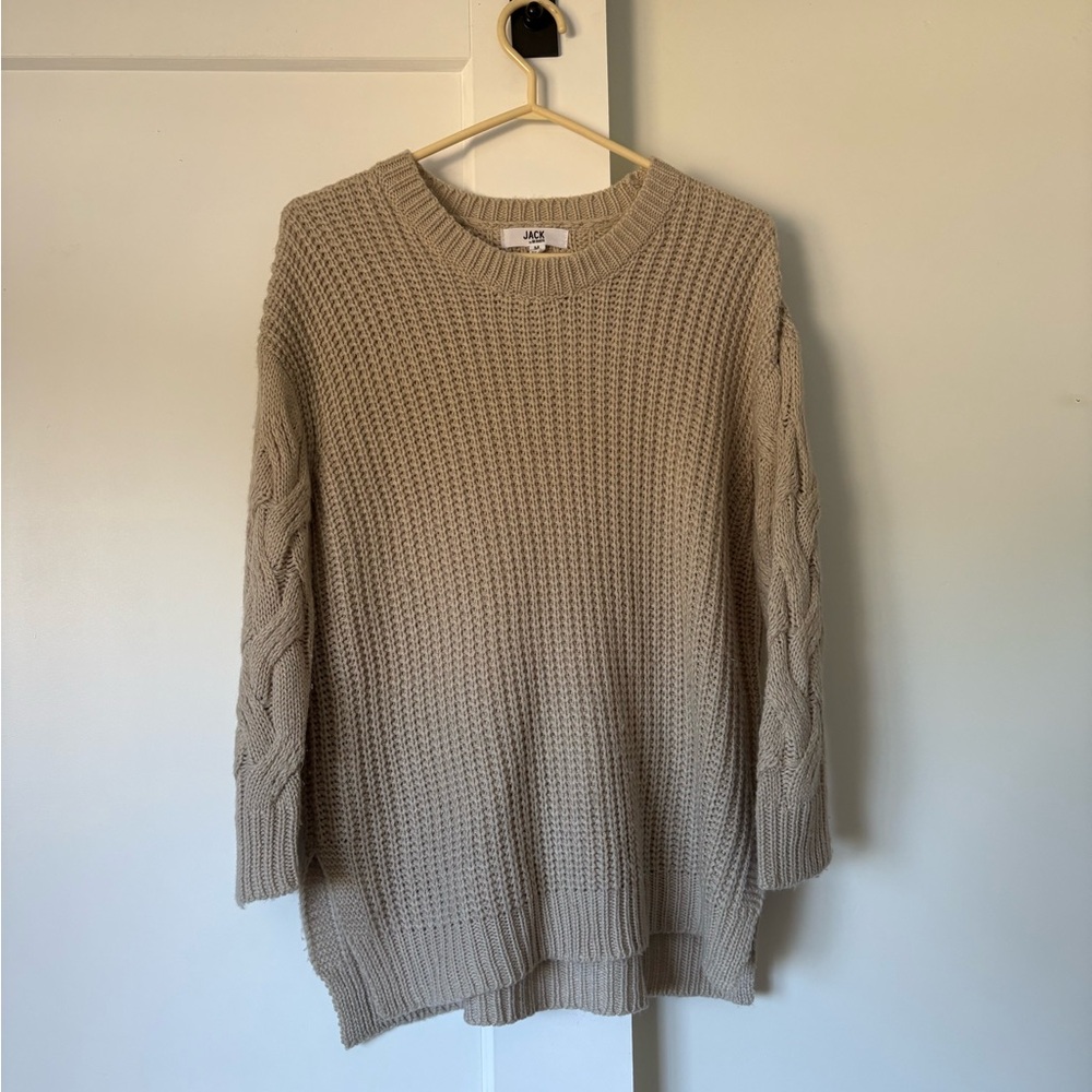 Jack by BB Dakota Tan Crew Neck Sweater